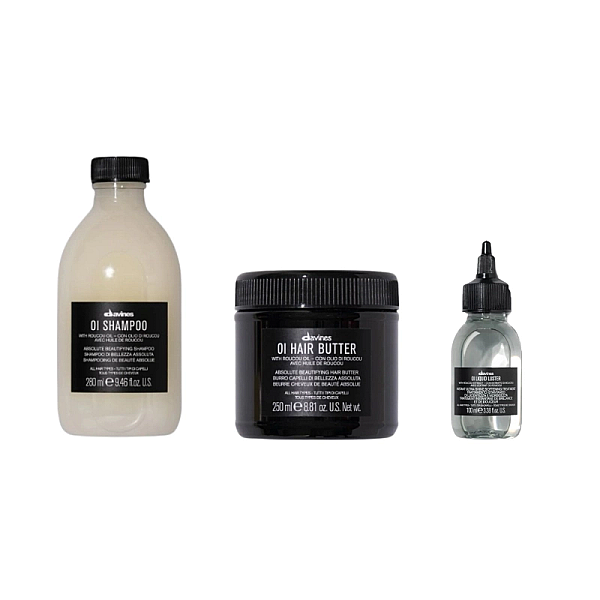 Set pentru hidratarea si netezirea parului oi - sampon 280ml, unt de par 250ml, tratament 100ml
