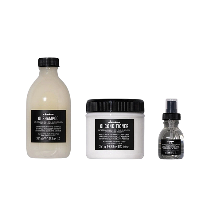 Set pentru hidratarea si stralucirea parului oi - sampon 280ml, balsam 250ml, ulei 50ml