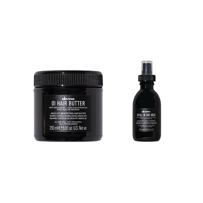 Set pentru netezirea si stralucirea parului oi - unt de par 250ml, spray all in one milk 135ml