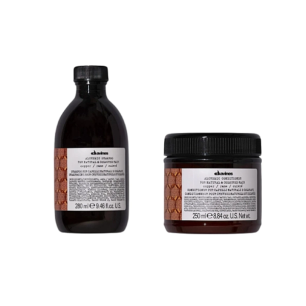 Set pentru imbunatatirea culorii parului aramiu alchemic copper - sampon 280ml, balsam 250ml