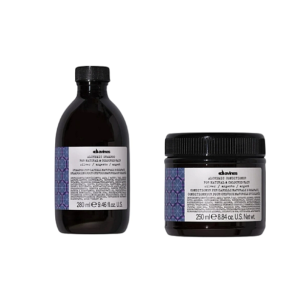 Set pentru imbunatatirea culorii parului blond platinat alchemic silver - sampon 280ml, balsam 250ml