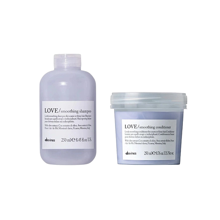 Set pentru netezirea parului rebel love - sampon 250ml, balsam 250ml