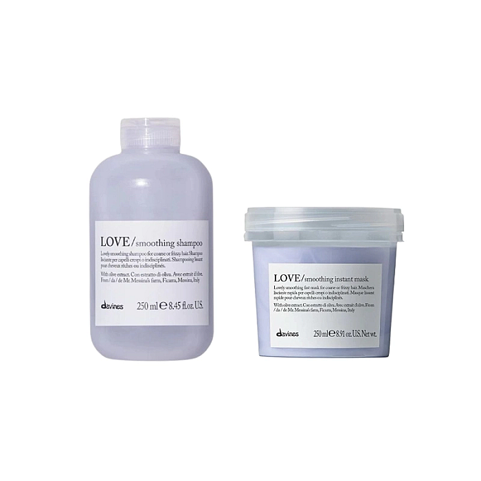 Set pentru netezirea parului rebel love - sampon 250ml, masca 250ml