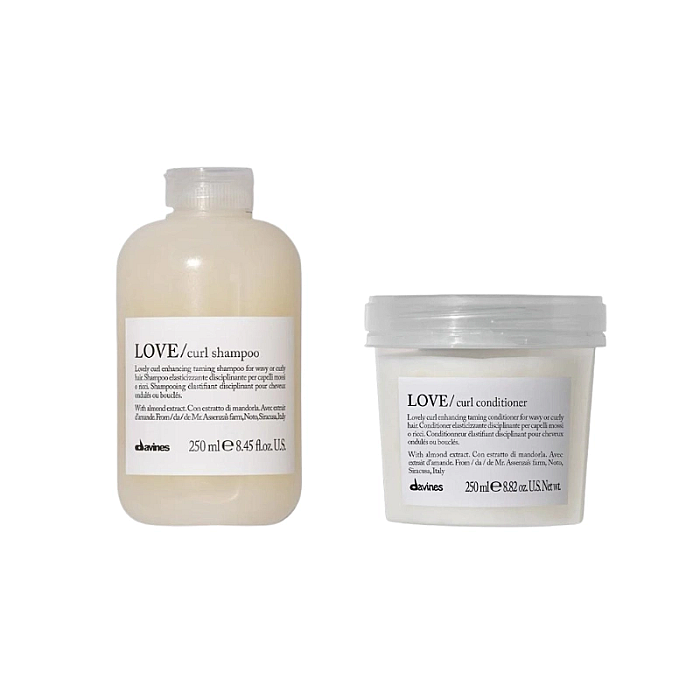 Set pentru ingrijirea parului cret sau ondulat love curl - sampon 250ml, balsam 250ml