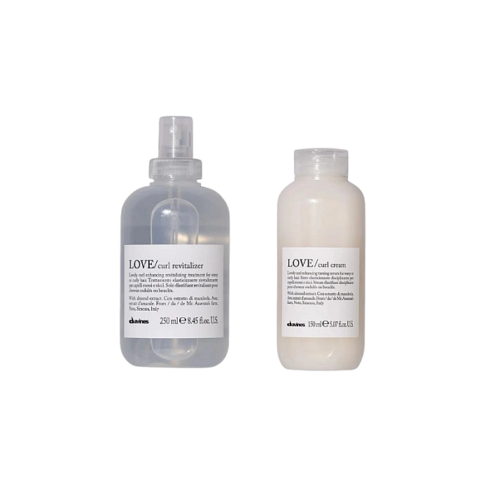 Set pentru stilizarea parului cret sau ondulat love curl - spray pentru definire 250ml, ser 150ml