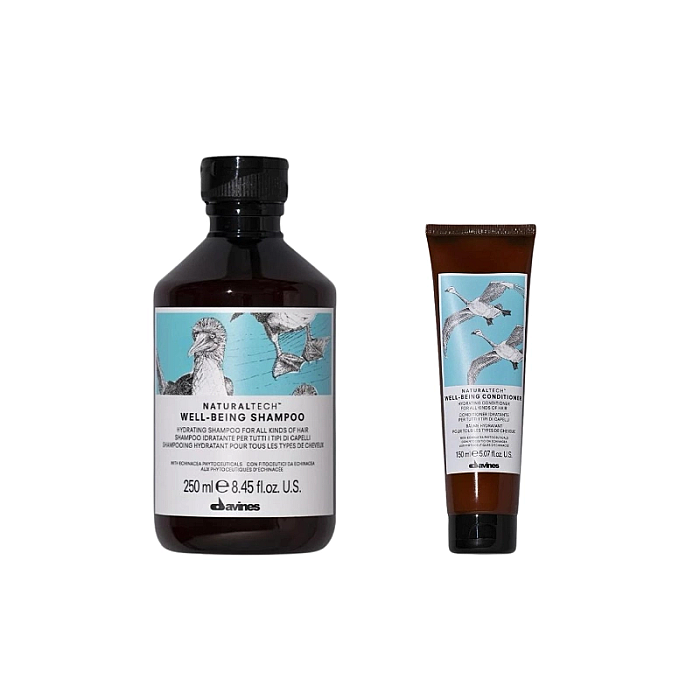 Set pentru hidratarea parului naturaltech well-being - sampon 250ml, balsam 150ml