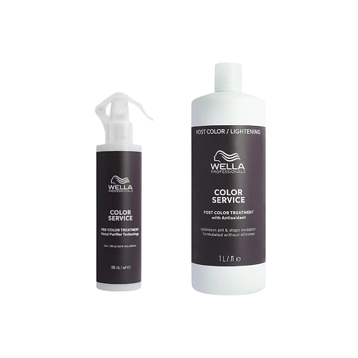 Pachet par vopsit color service - tratament pre-colorare 185ml, tratament post-colorare 1000ml
