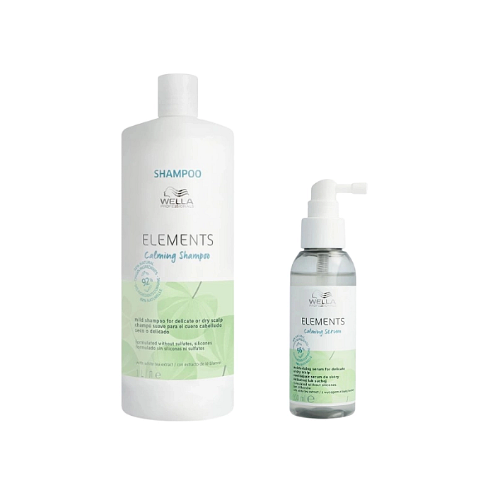 Pachet pentru scalp uscat si sensibil elements calming - sampon 1000ml, tratament 100ml