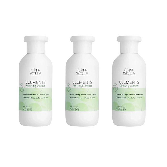 Pachet 3 x sampon regenerator fara sulfati elements renewing shampoo 250ml