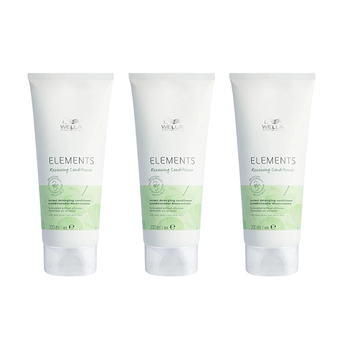 Pachet 3 x balsam regenerator fara sulfati elements renewing conditioner 200ml