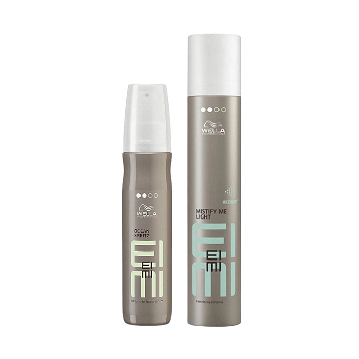 Pachet styling eimi - spray texturare ocean spritz 150ml, fixativ light 300ml