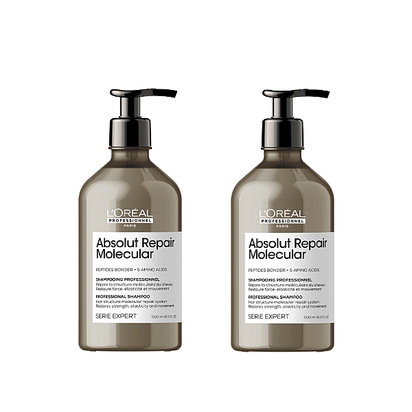 Pachet 2 x sampon pentru par deteriorat expert absolut repair molecular 500ml