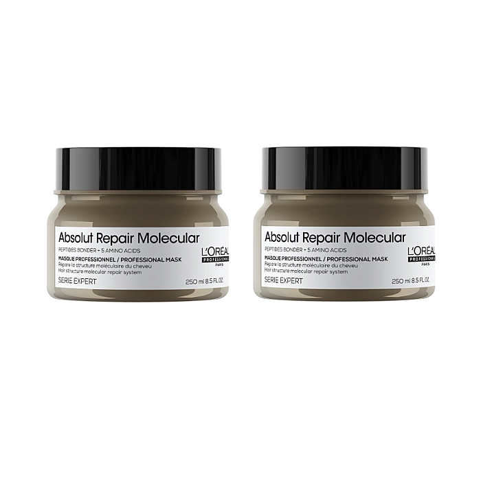 Pachet 2 x masca pentru par deteriorat expert absolut repair molecular 250ml