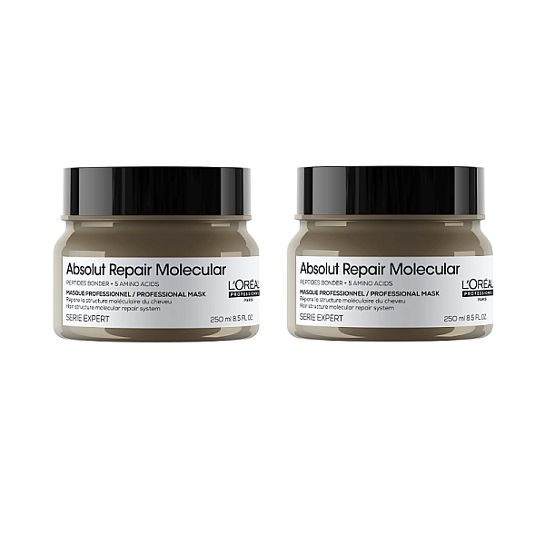 Pachet 2 x masca pentru par deteriorat expert absolut repair molecular 250ml
