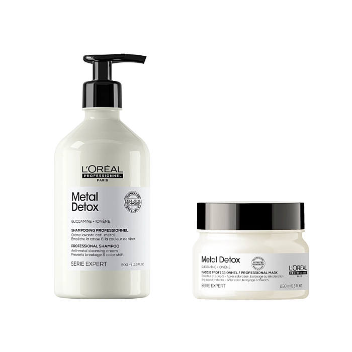 Pachet par vopsit expert metal detox - sampon 500ml, masca 250ml