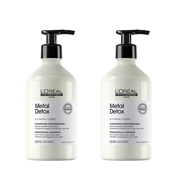 Pachet 2 x sampon impotriva ruperii parului si mentinerea culorii expert metal detox 500ml