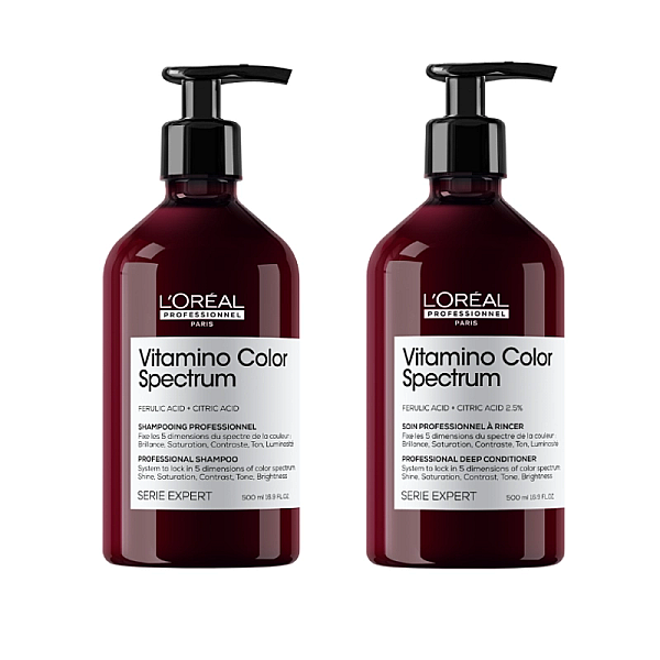 Pachet par vopsit expert vitamino color spectrum - sampon 500ml, balsam 500ml 