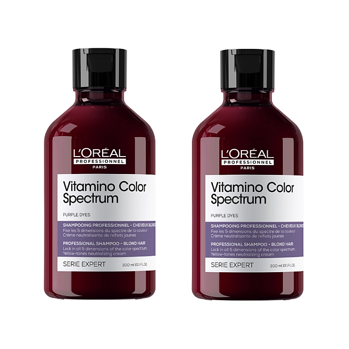 Pachet 2 x sampon purple pentru par vopsit expert vitamino color spectrum 300ml