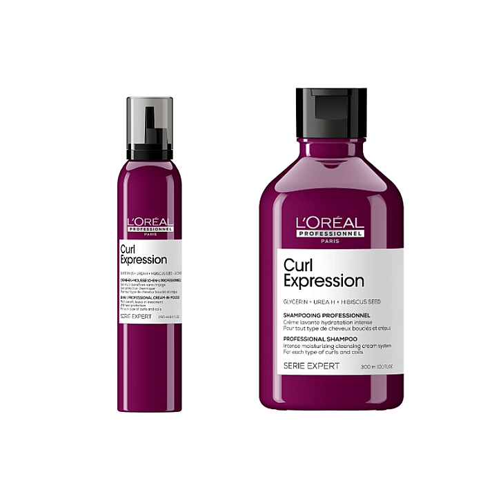 Pachet pentru par ondulat sau cret curl expression - sampon-crema 300ml, spuma-crema 250ml