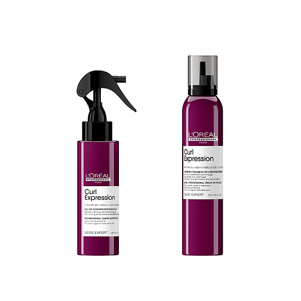 Pachet pentru par ondulat sau cret curl expression - spuma-crema 250ml, spray 190ml
