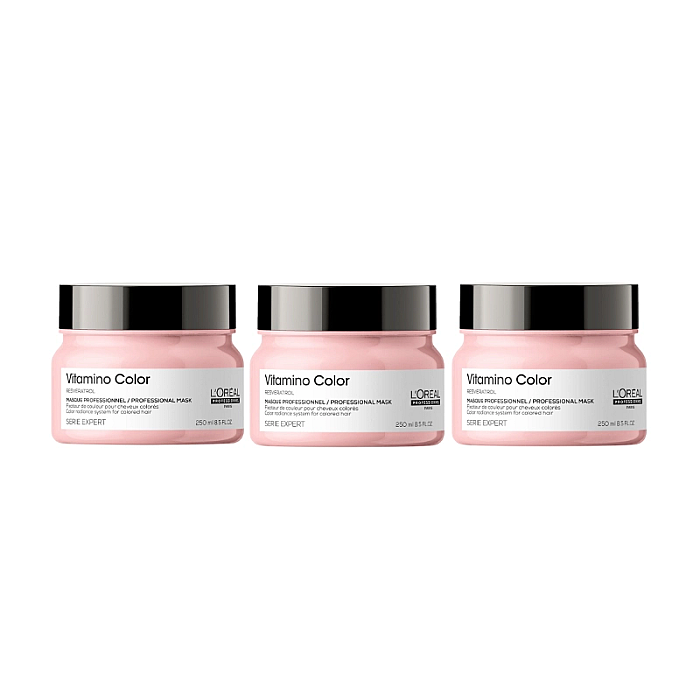 Pachet 3 x masca pentru mentinerea culorii parului vopsit vitamino color 250ml