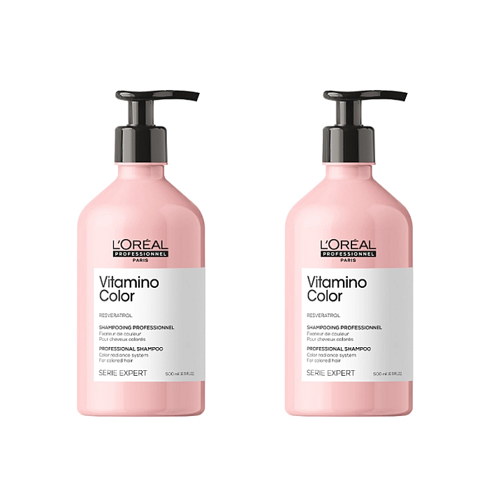 Pachet 2 x sampon pentru mentinerea culorii vitamino color 500ml