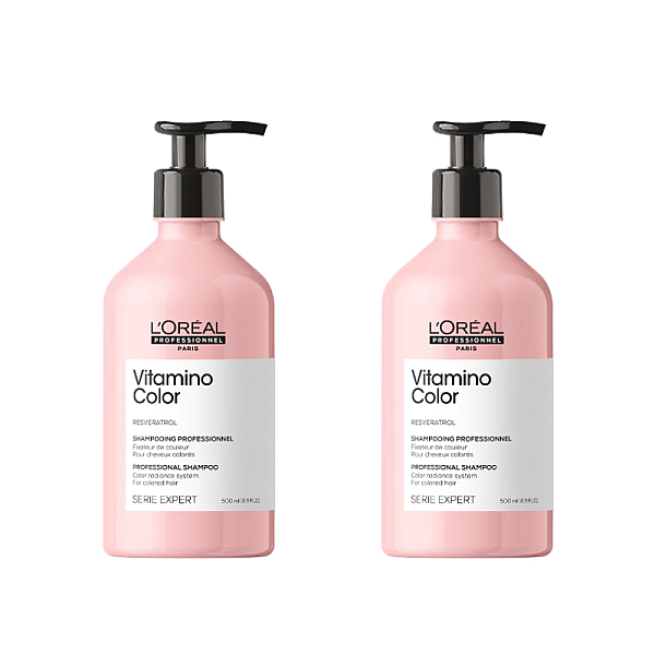 Pachet 2 x sampon pentru mentinerea culorii vitamino color 500ml