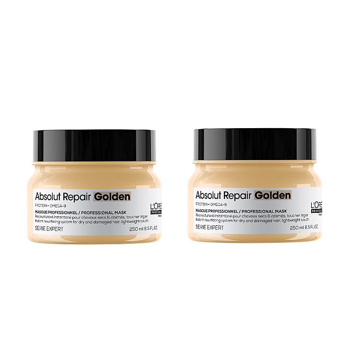Pachet 2 x masca aurie pentru restructurare si stralucire absolut repair 250ml