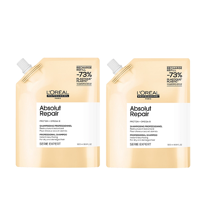 Pachet 2 x rezerva sampon pentru par uscat si deteriorat absolut repair 500ml