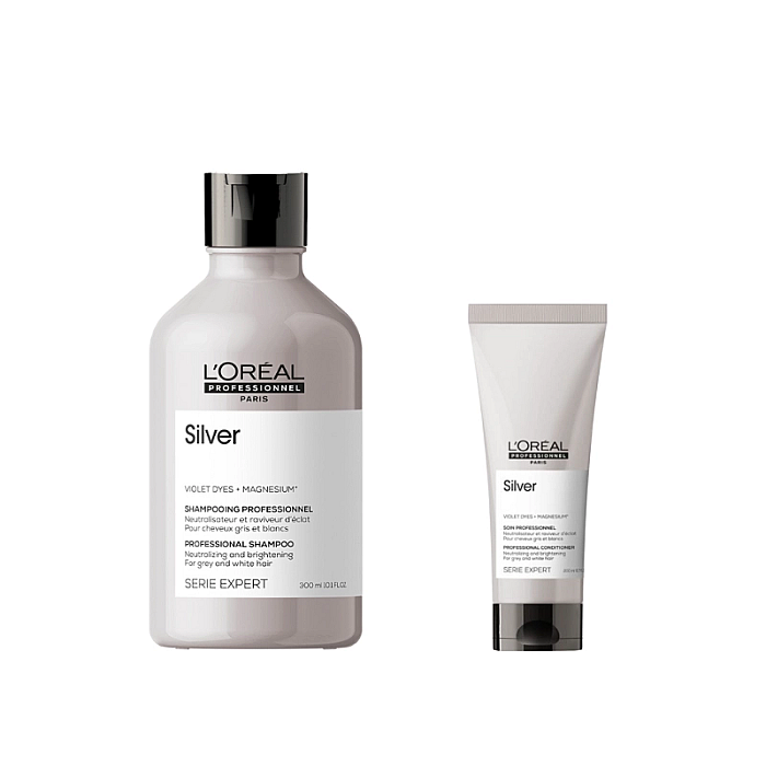 Pachet pentru par blond expert silver - sampon 300ml, balsam 200ml