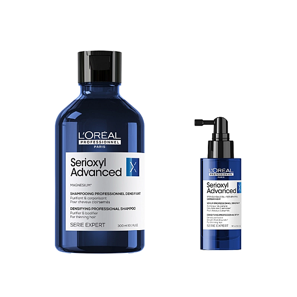 Pachet pentru parul fin serioxyl advanced  - sampon 300ml, serum 90ml