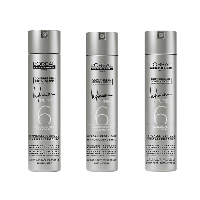 Pachet styling infinium - fixativ soft 300ml, fixativ puternic 300ml, fixativ extra-strong 300ml