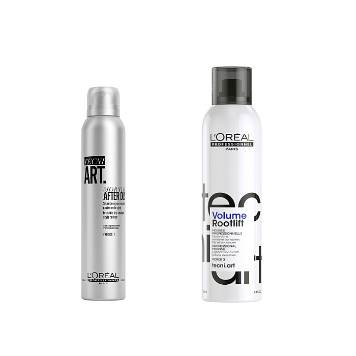 Pachet styling tecni.art - sampon uscat 200ml, spuma de par 250ml