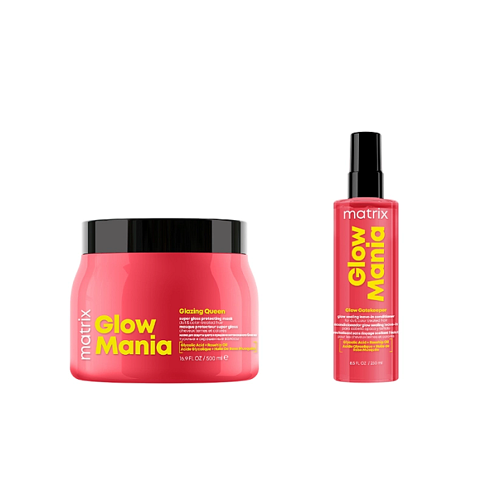 Pachet pentru par vopsit glow mania - masca 500ml, spray leave-in 250ml