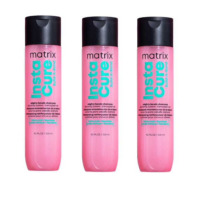 Pachet 3 x sampon reparator pentru par deteriorat instacure build-a-bond 300ml