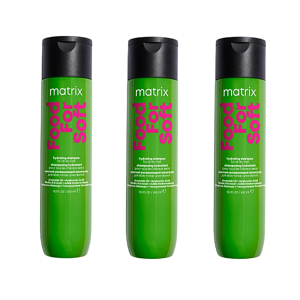 Pachet 3 x sampon par uscat food for soft 300ml