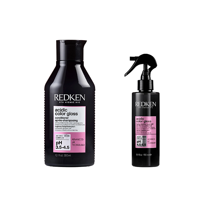 Pachet par vopsit acidic color gloss - balsam 300ml, leave-in 190ml