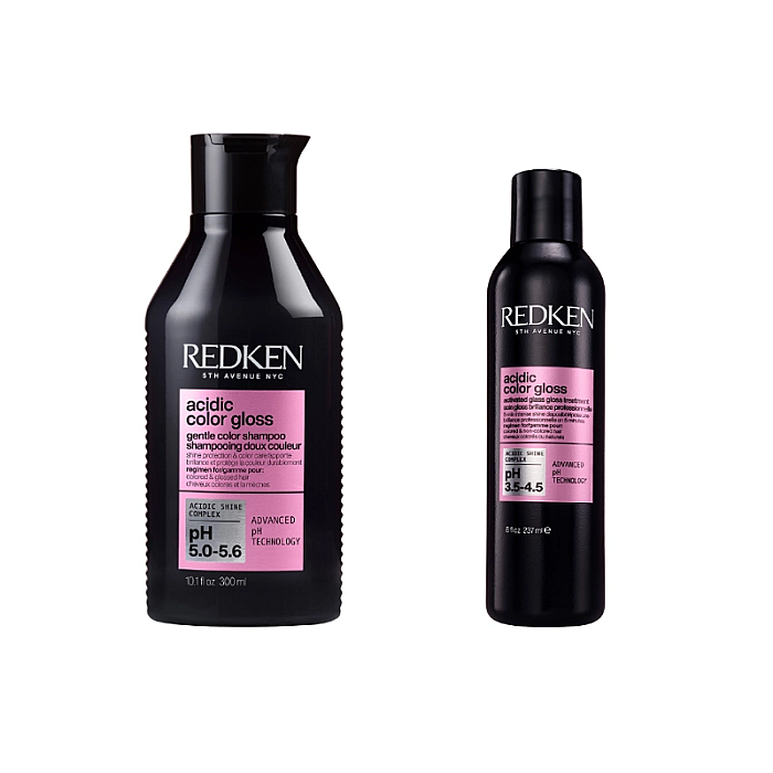 Pachet par vopsit acidic color gloss - sampon 300ml, tratament 237g