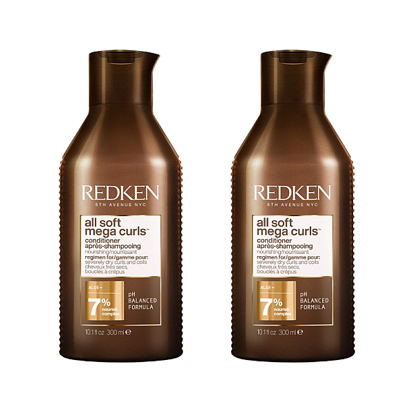 Pachet 2 x balsam par cret si uscat all soft mega curls 300ml