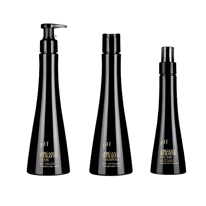 Pachet par vopsit argan&keratin - sampon 250ml, masca 250ml, leave-in 150ml