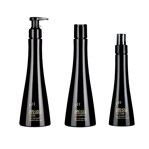 Pachet par vopsit argan&keratin - sampon 250ml, masca 250ml, leave-in 150ml