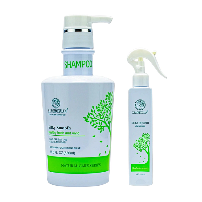 Pachet par deteriorat silky smooth - sampon 550ml, spray conditioner 200ml