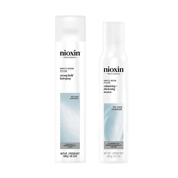 Set styling density defend - fixativ strong hold 300ml, spuma de fixare si volum 200ml