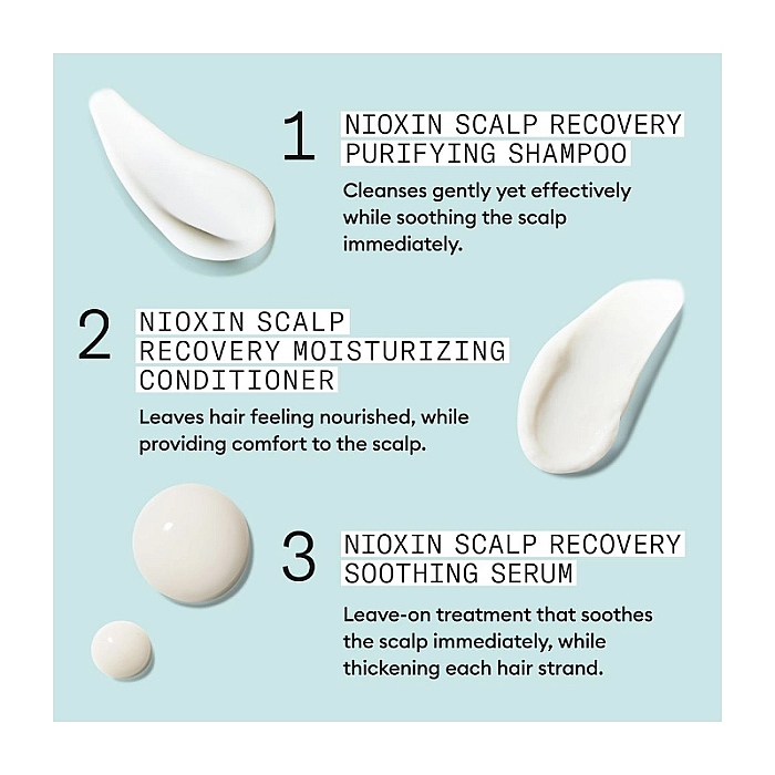 Set anti-matreata scalp recovery - sampon 200ml, balsam 200ml, ser tratament leave-in 100ml
