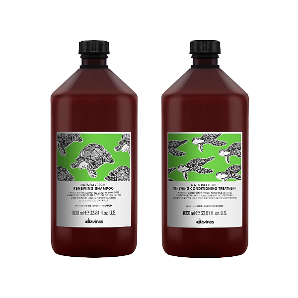 Set pentru combaterea imbatranirii parului naturaltech renewing - sampon 1000ml, balsam 1000ml