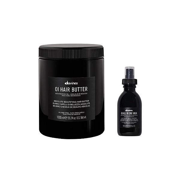 Set pentru hidratarea si netezirea parului oi - unt de par 1000ml, spray all in one 135ml