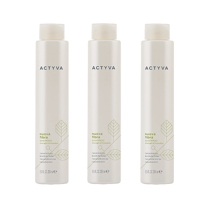 Pachet 3 x sampon reparator pentru par deteriorat new actyva nuova fibra 250ml