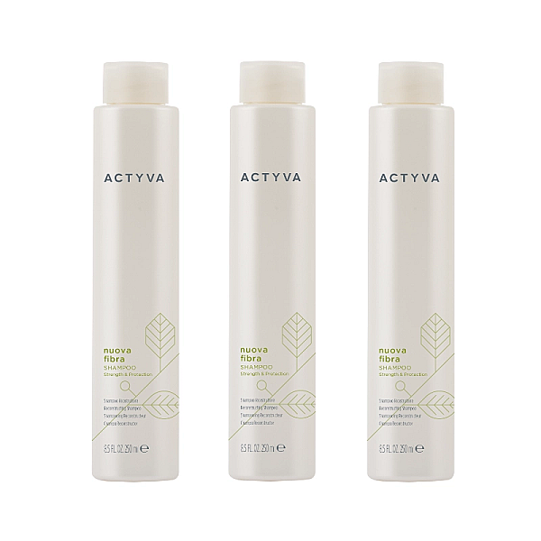 Pachet 3 x sampon reparator pentru par deteriorat new actyva nuova fibra 250ml