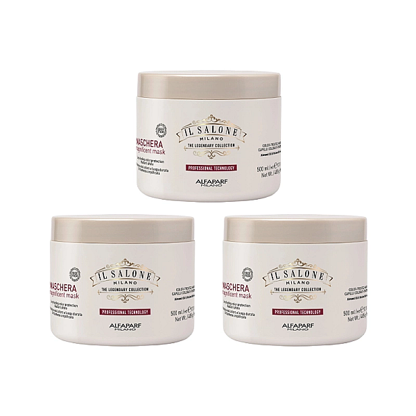 Pachet 3 x masca 500ml pentru par vopsit il salone magnificent