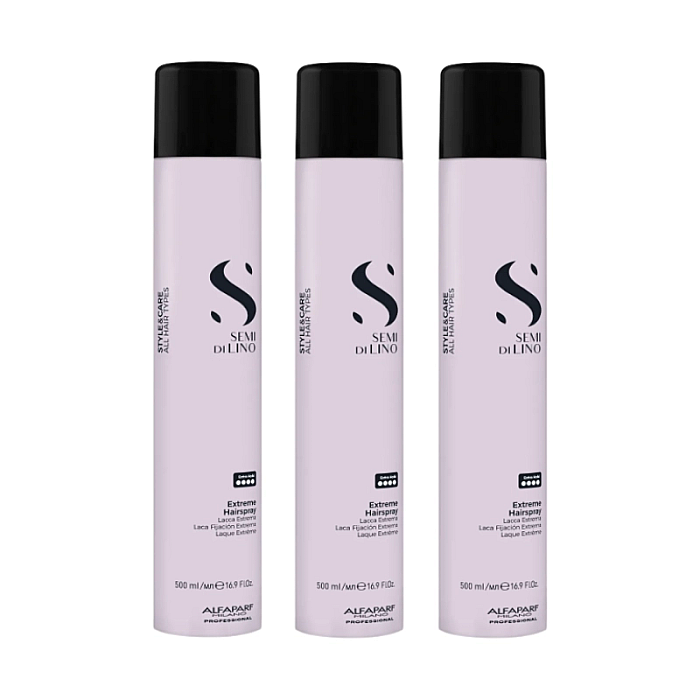 Pachet 3 x fixativ extra puternic 500ml semi di lino style style&care